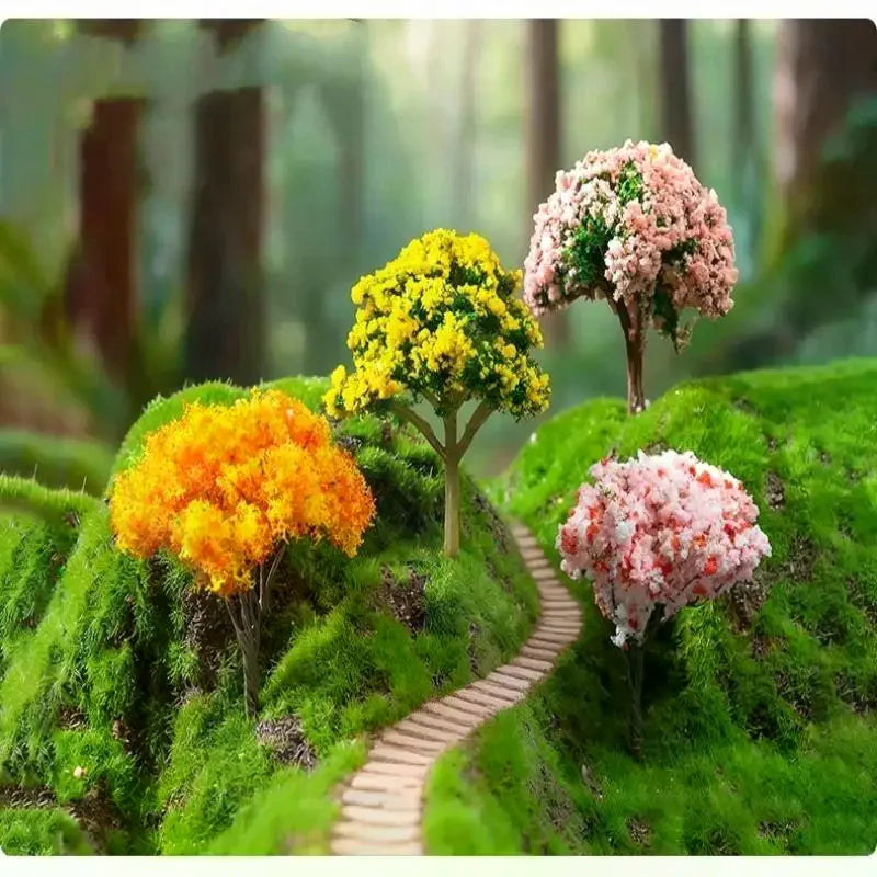 Mini Artificial Flower Trees | Fairy Garden & DIY Decor Artificial Mini Trees Qme