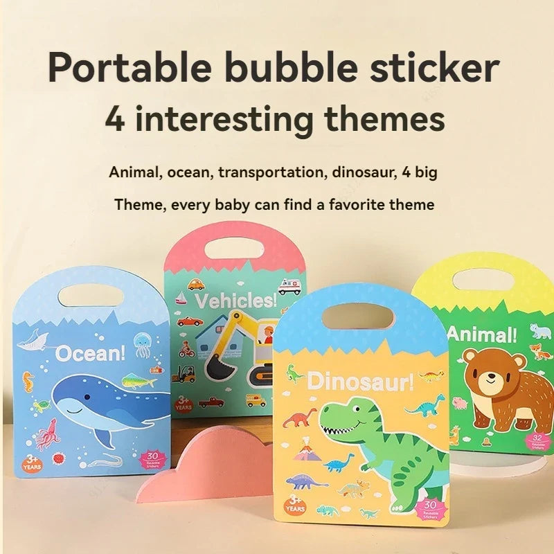 Reusable Vehicles Sticker Book – Kids Educational Activity Kids Activity Book Qme