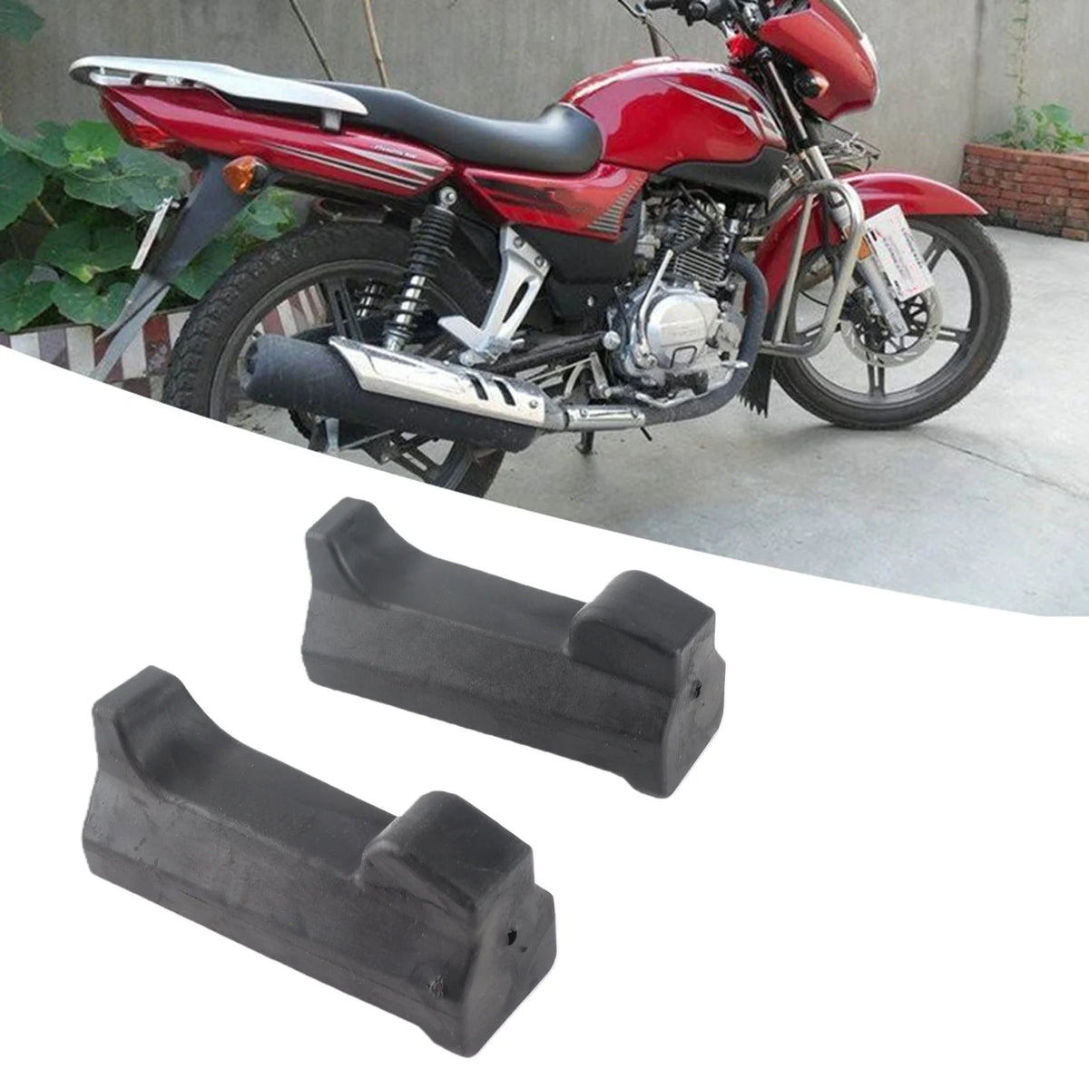 Rubber Front Foot Pegs for Yamaha YBR 125 – 1 Pair Motorcycle Foot Pegs Qst