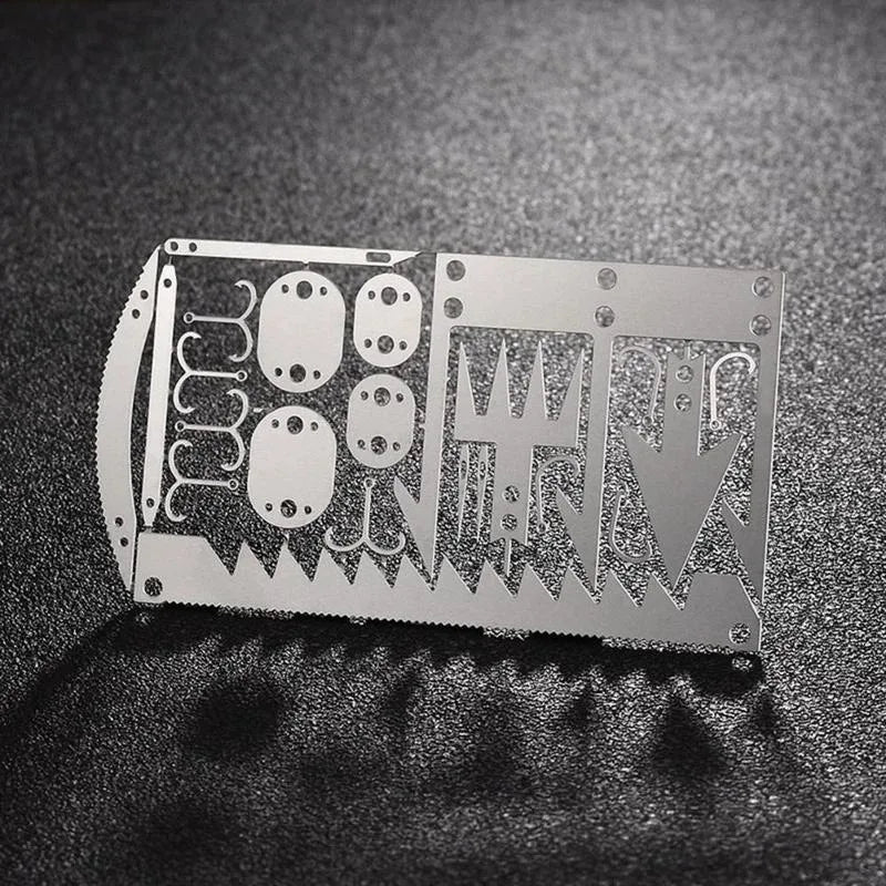 Stainless Steel Multitool Survival Card – Camping & Fishing Tool Multitool Survival Card Qme