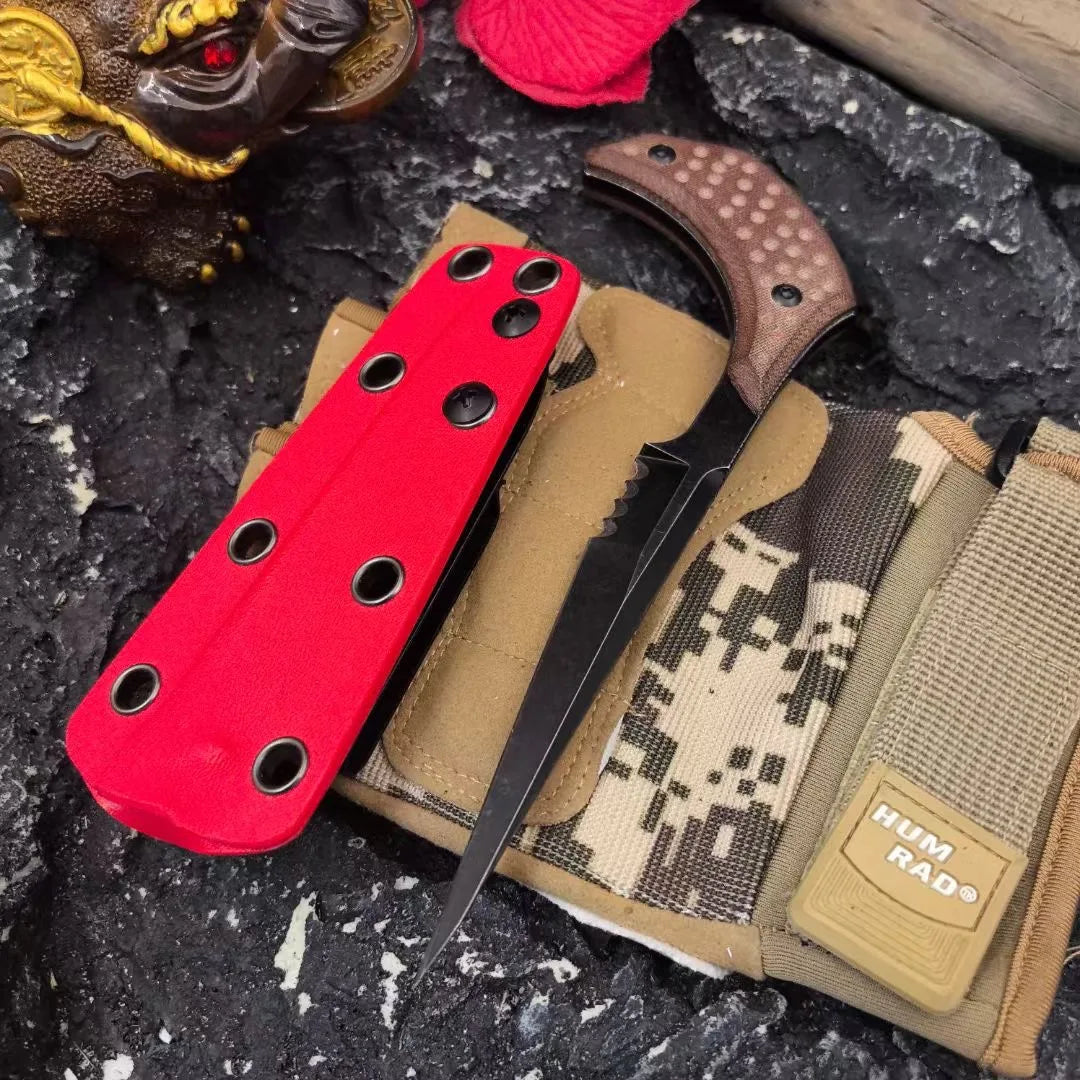 TRSKT Neck Knife 440C Blade G10 Handle + Kydex Sheath Fixed Blade Neck Knife Qst 5 China Mainland