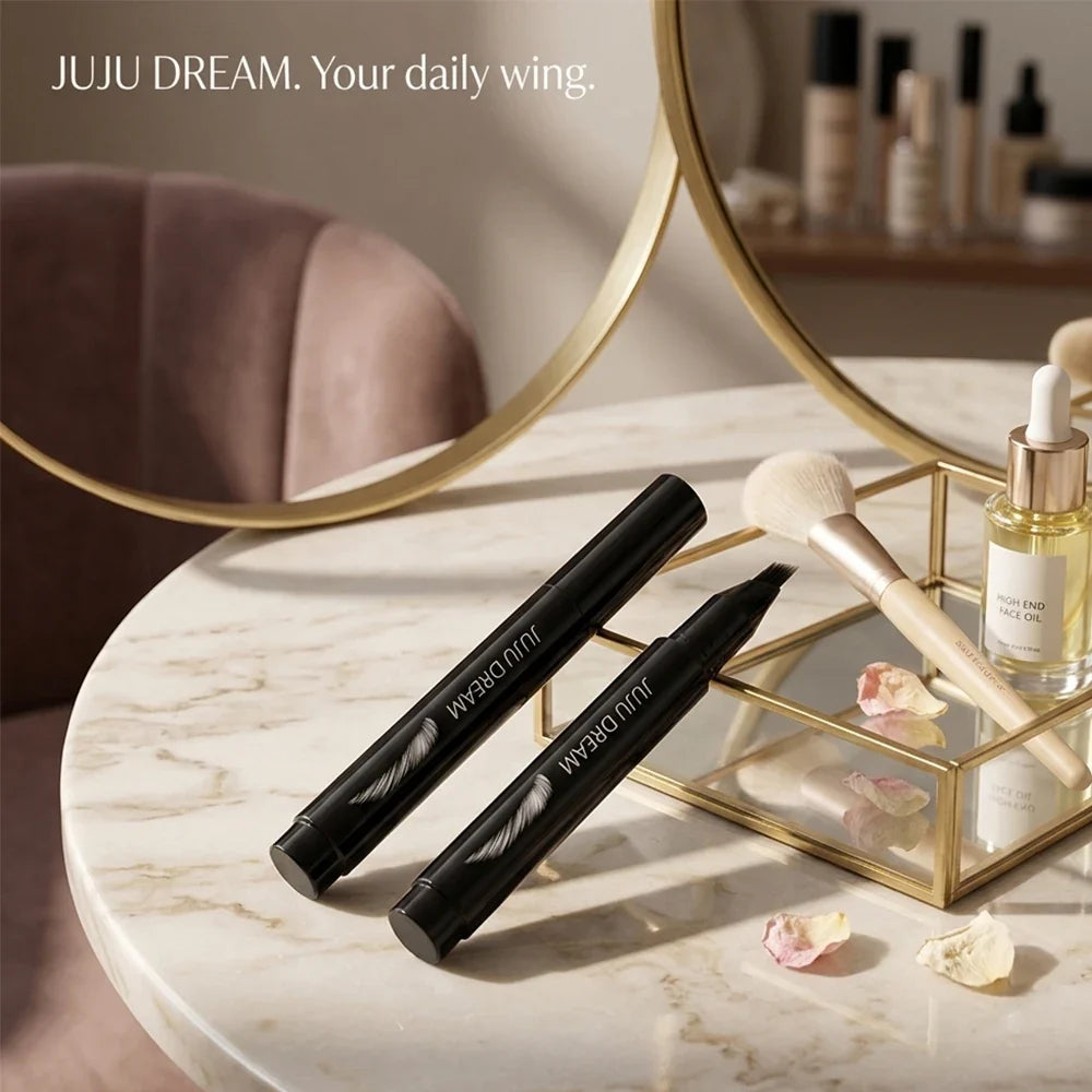 Qme 4-Pronged Waterproof Eyebrow Pencil – Smudge-Proof Brows Eyebrow Pencil Qme