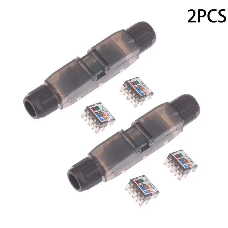 Tool-less Network Cable Extension Connector Junction Box Network Cable Connector Qme 2PCS