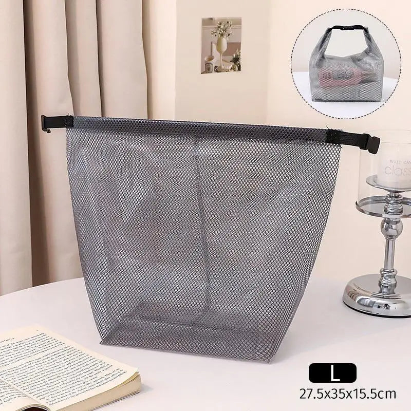 Large Capacity Waterproof Gym & Swimming Tote Bag Waterproof Tote Bag Qme Gray L