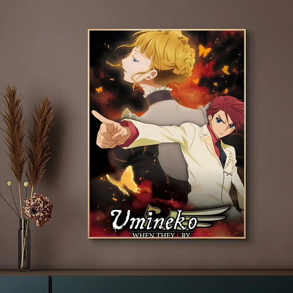 Umineko When They Cry Anime Poster – HD Canvas Wall Art Anime Canvas Poster Qst z5 20x30cm Unframed