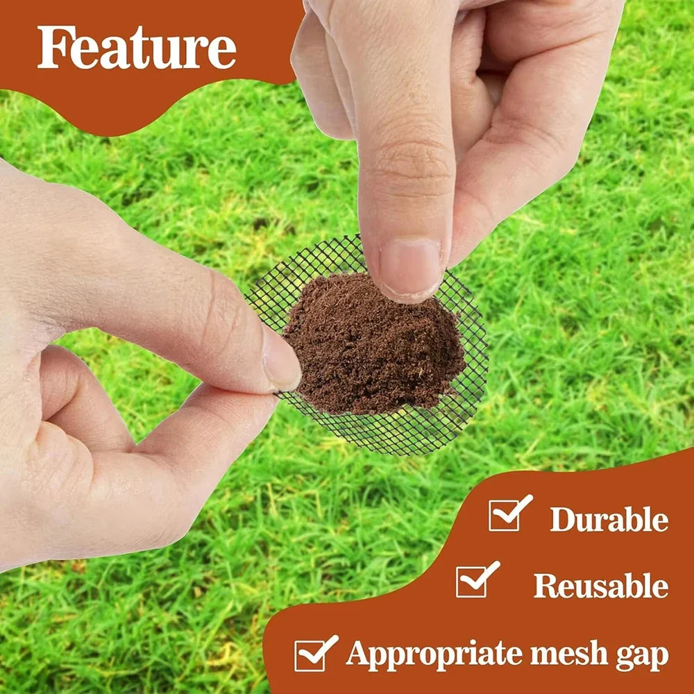 50-Pack Flowerpot Mesh Gasket Pads – Leakproof Drainage Discs Pot Drainage Pads Qme