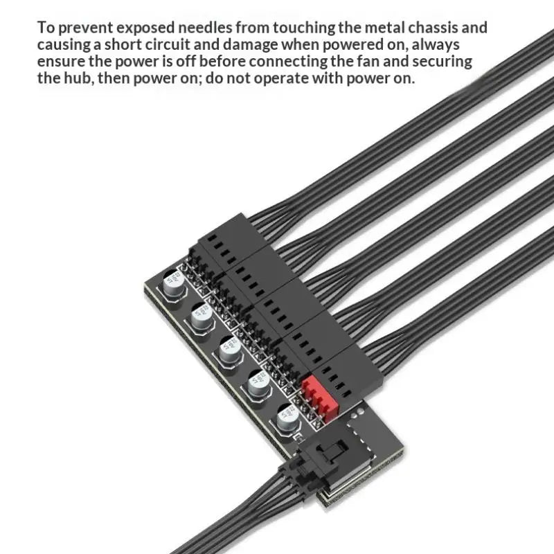 5-Way 4 Pin PWM Fan Hub Splitter Cable | Multi-Fan Setup PWM Fan Hub Splitter Qme