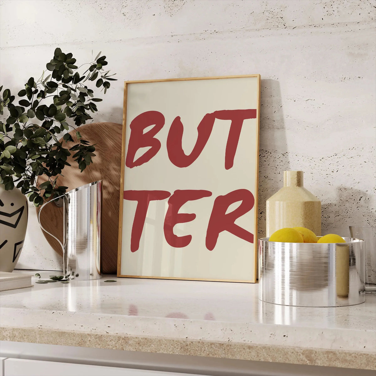 Butter Poster Minimalist Kitchen Canvas Wall Art Print Canvas Wall Art Qst