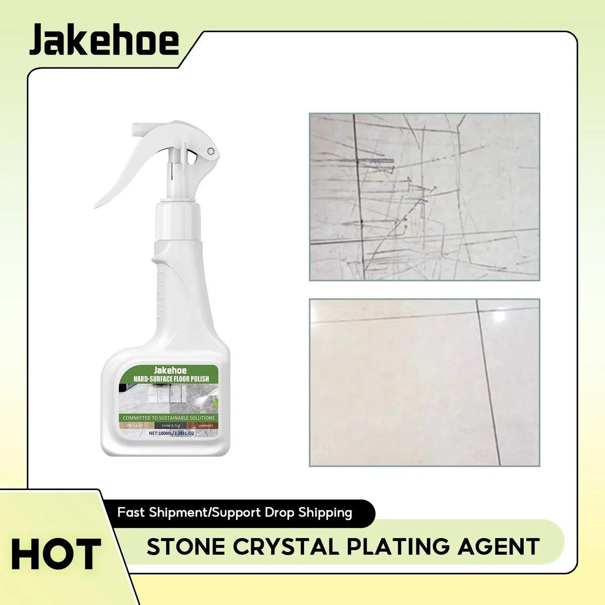Stone Crystal Plating Agent – Marble, Wood & Tile Polish Surface Polishing Agent Qme