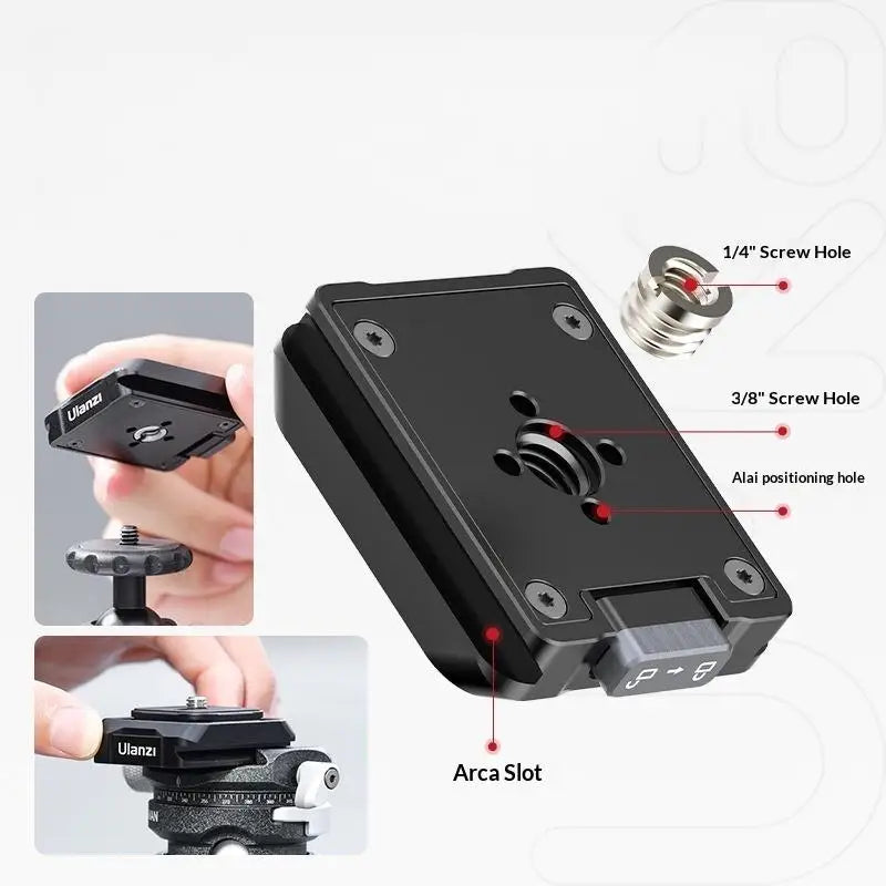 Universal Camera Quick Release Plate – Anti-Scratch Non-Slip Camera Quick Release Plate Qme