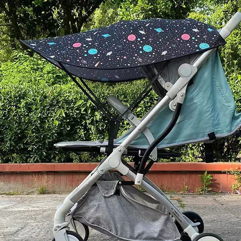 Universal Stroller Sunshade Cover – UV Protection Canopy Stroller Sun Shade Qst A