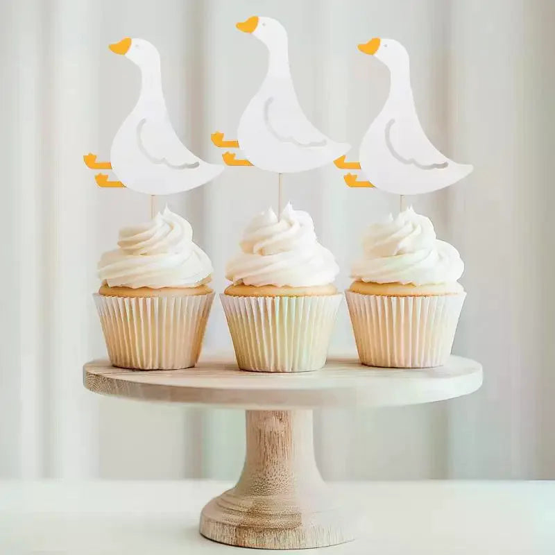 Silly Goose Birthday Cake Topper Insert Cards – 24 Pcs Cake Topper Set Qme