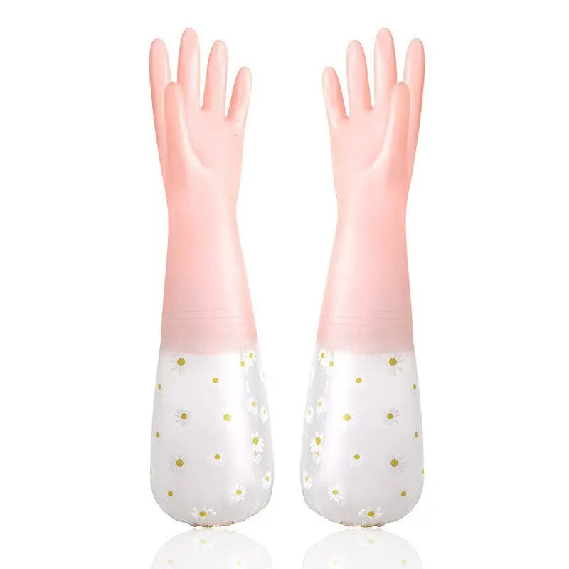 Waterproof Latex Household Cleaning Gloves – Dishwashing & Laundry Household Cleaning Gloves Qme