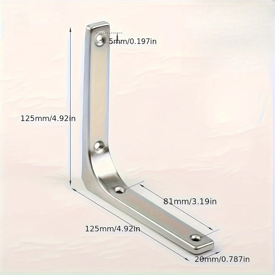 Heavy Duty Stainless Steel L-Shape Floating Shelf Brackets Shelf Brackets Qme
