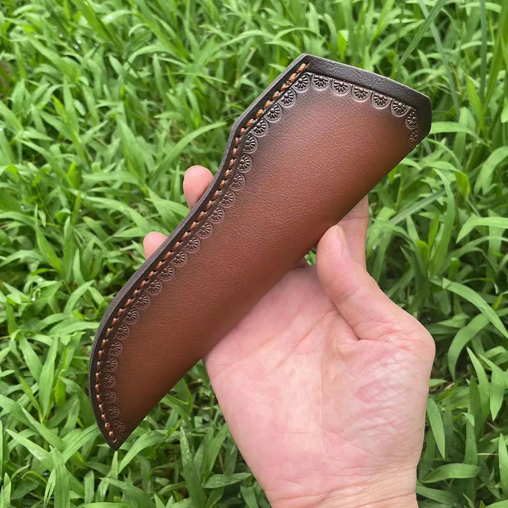 22cm Embossed Leather Knife Scabbard – Hunting & Camping Sheath Leather Knife Sheath Qst