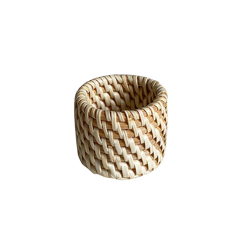 Handmade Rattan Napkin Rings – Rustic Woven Table Décor Napkin Rings Qst