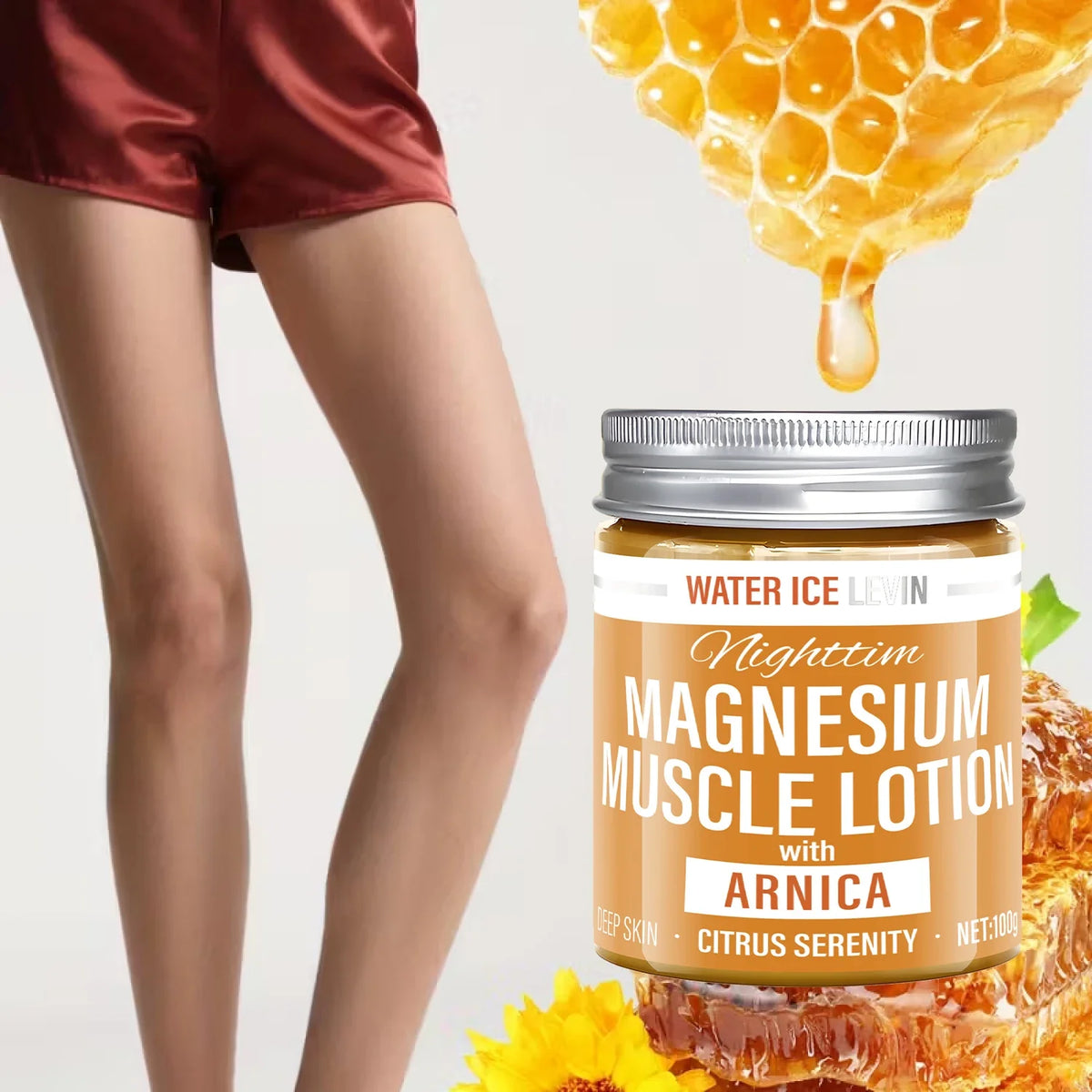 Magnesium Body Lotion with Arnica & Citrus | Lightweight Body Lotion Qme