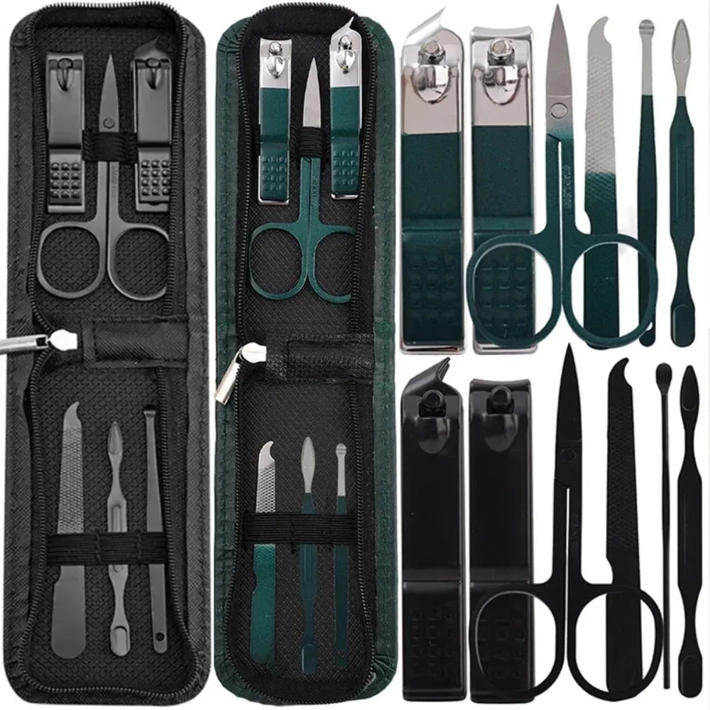6-Piece Stainless Steel Manicure Set – Portable Nail Clippers Kit Manicure Set Qme