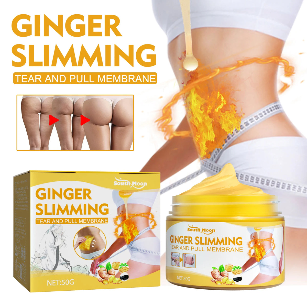 South Moon Ginger Firming Body Cream – Toning Slimming Gel 50g Body Firming Cream Qst