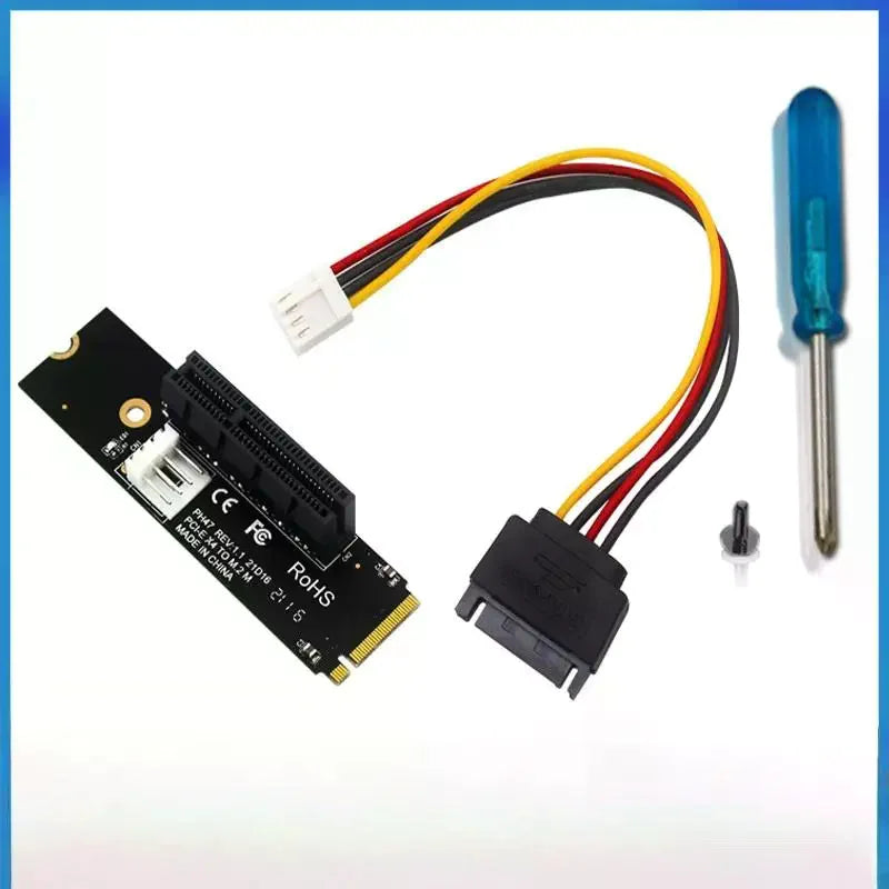 M.2 Key-M to PCIe 4.0 X4 Riser Adapter Card for Desktop SSD PCIe Riser Adapter Qme