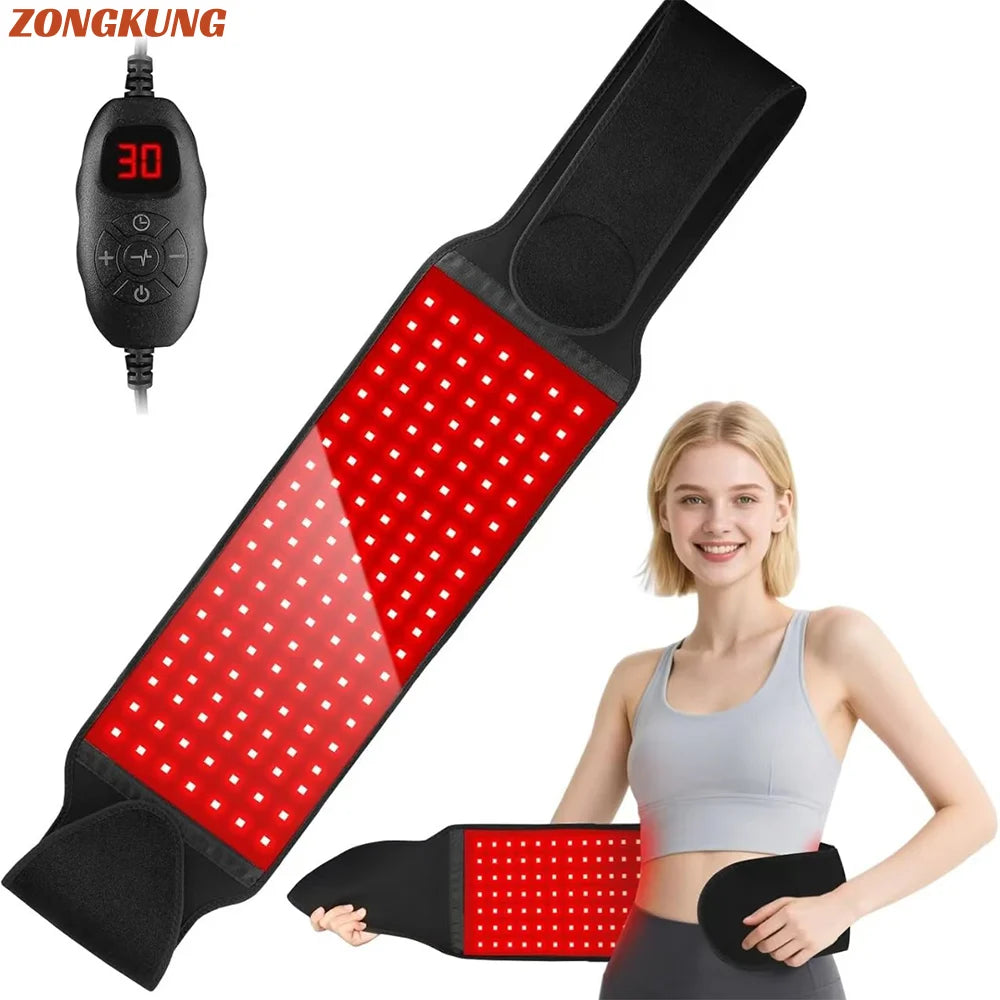 140 LED Red Light Therapy Belt 660nm 850nm – Infrared Body Wrap Red Light Therapy Belt Qst