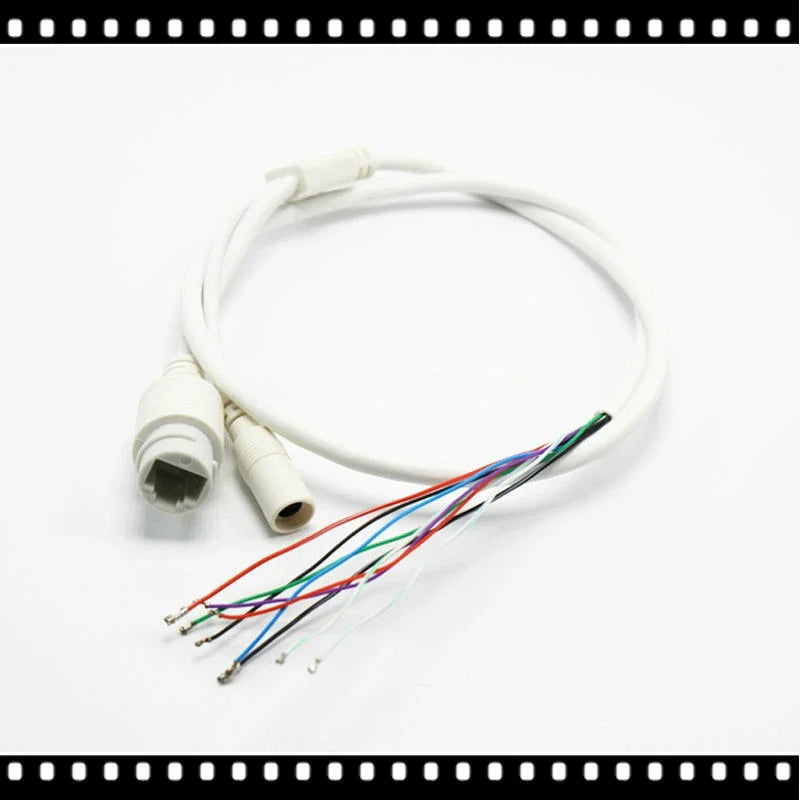 9-Pin IP Camera Network Cable Pigtail PoE RJ45 DC12V Kit Camera Cable Pigtail Qme
