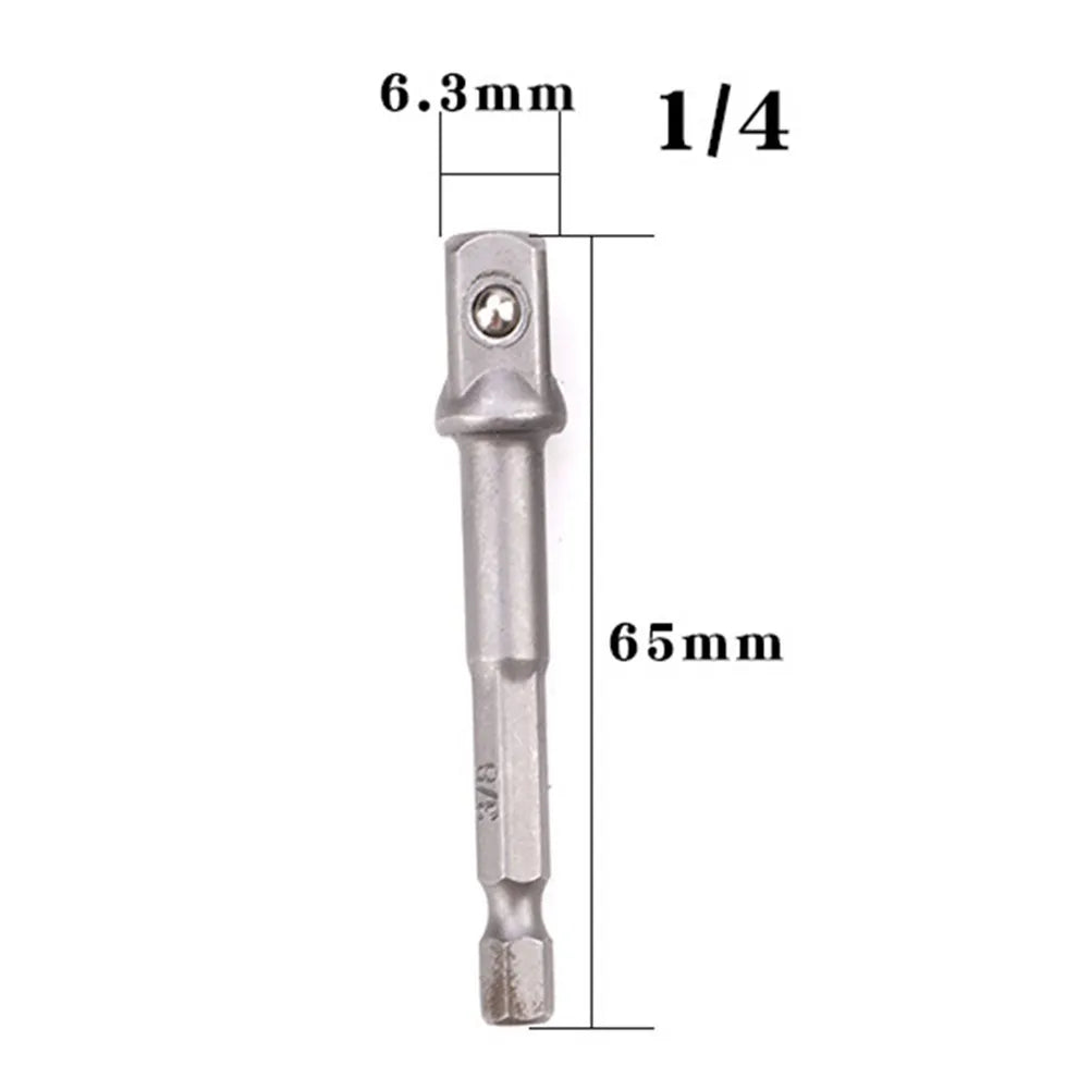 Socket Adapter Power Drill Square Head Screwdriver Bit Shank Drill Bit Adapter Qme 65mm