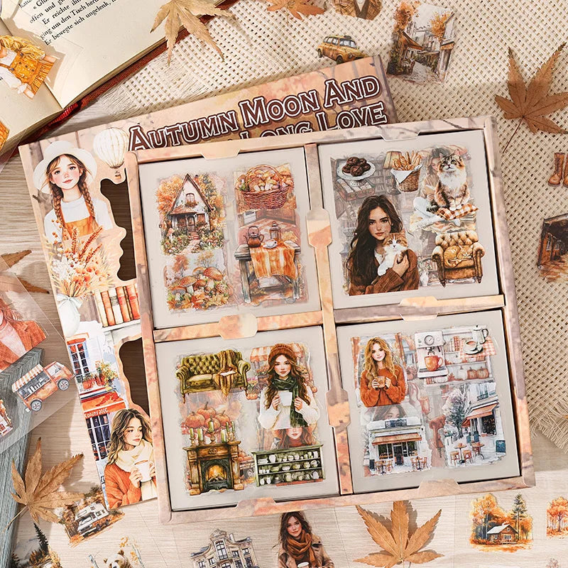 Vintage Scrapbooking Stickers DIY Collage Journal Kit Scrapbooking Sticker Kit Qme F