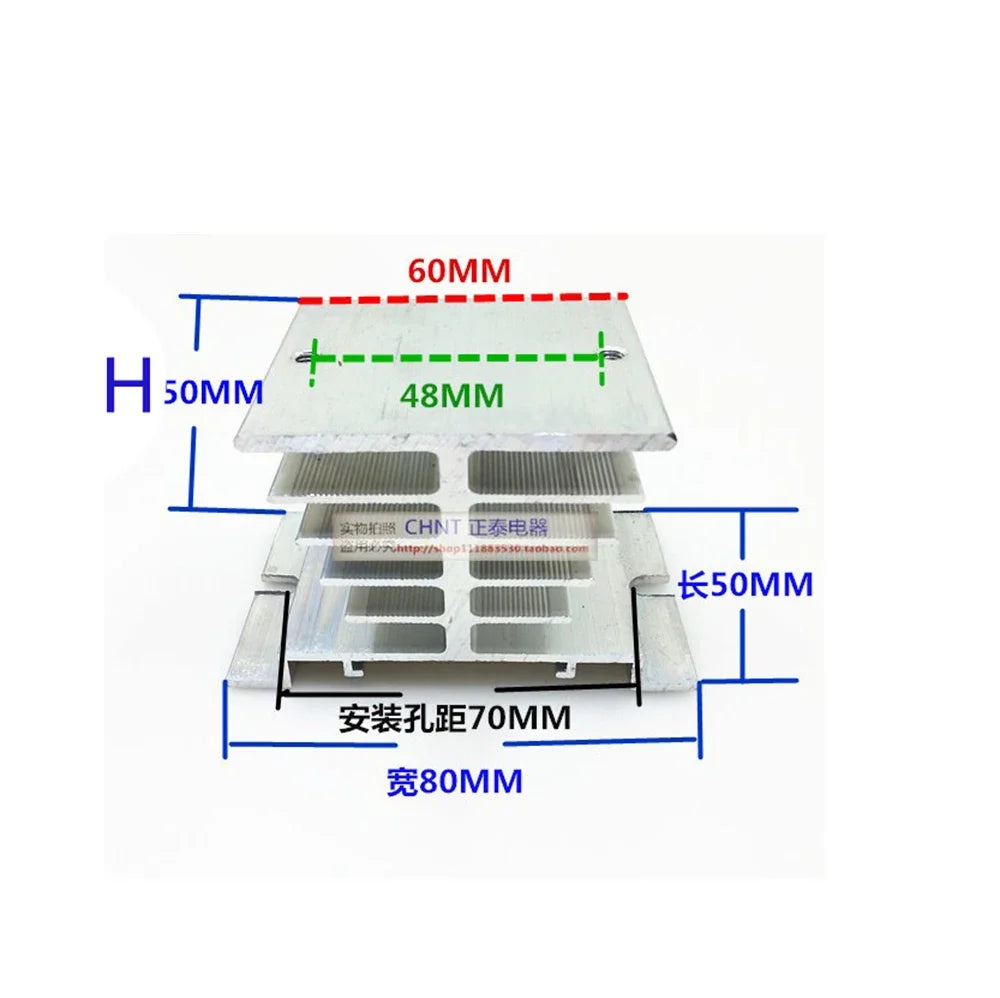 Aluminum Heat Sink Radiator for Single-Phase Solid State Relay SSR Heat Sink Qme