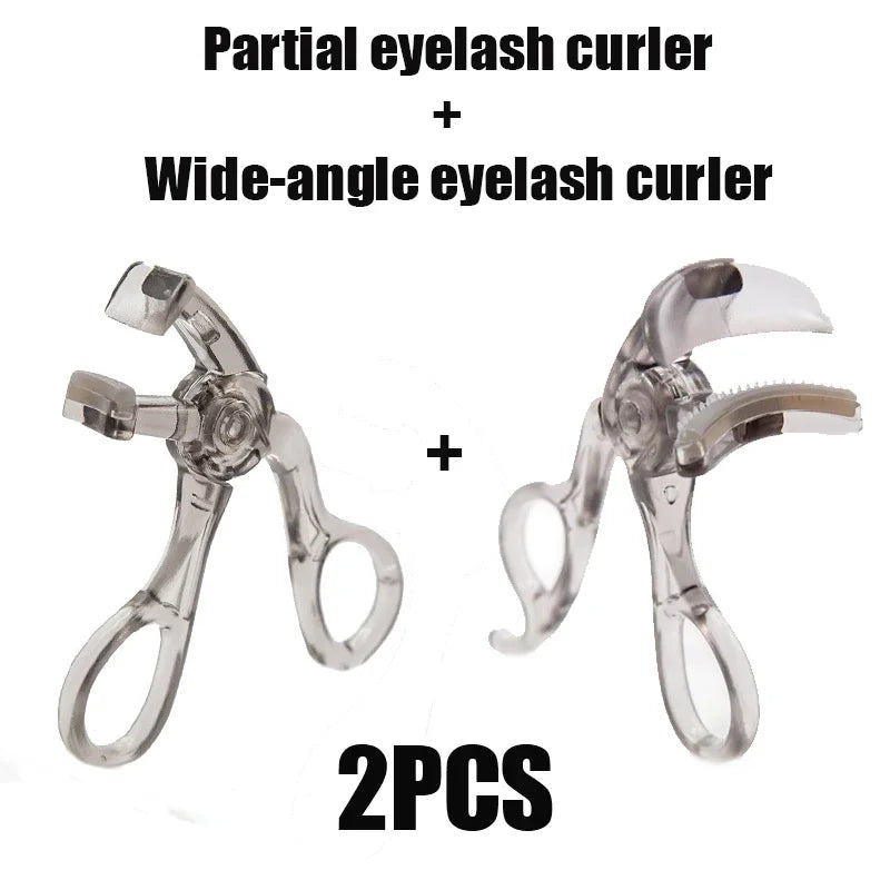 Dual-Type Eyelash Curler Comb | Wide & Partial Clip, Waterproof Eyelash Curler Comb Qme 2 in set