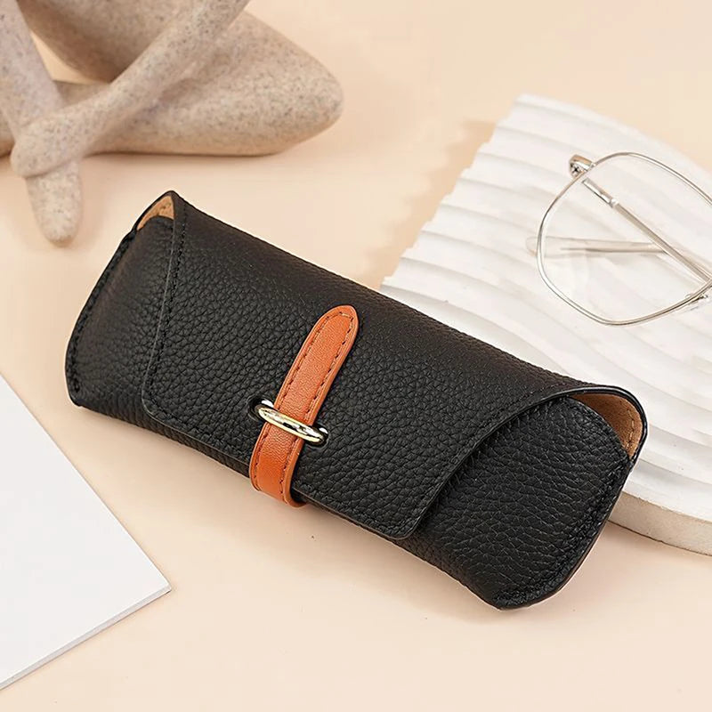 Portable PU Leather Glasses Case – Unisex Eyewear Protector Eyeglasses Case Qst A3