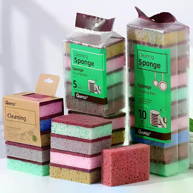 Kitchen Cleaning Sponge Wipes – Dishwashing & Bathroom Scrubber Cleaning Sponge Wipes Qme