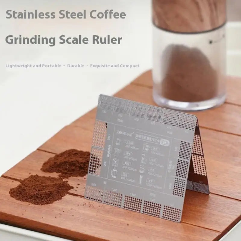 Bincoo Coffee Grind Size Reference Card – Stainless Steel Coffee Grind Guide Qst