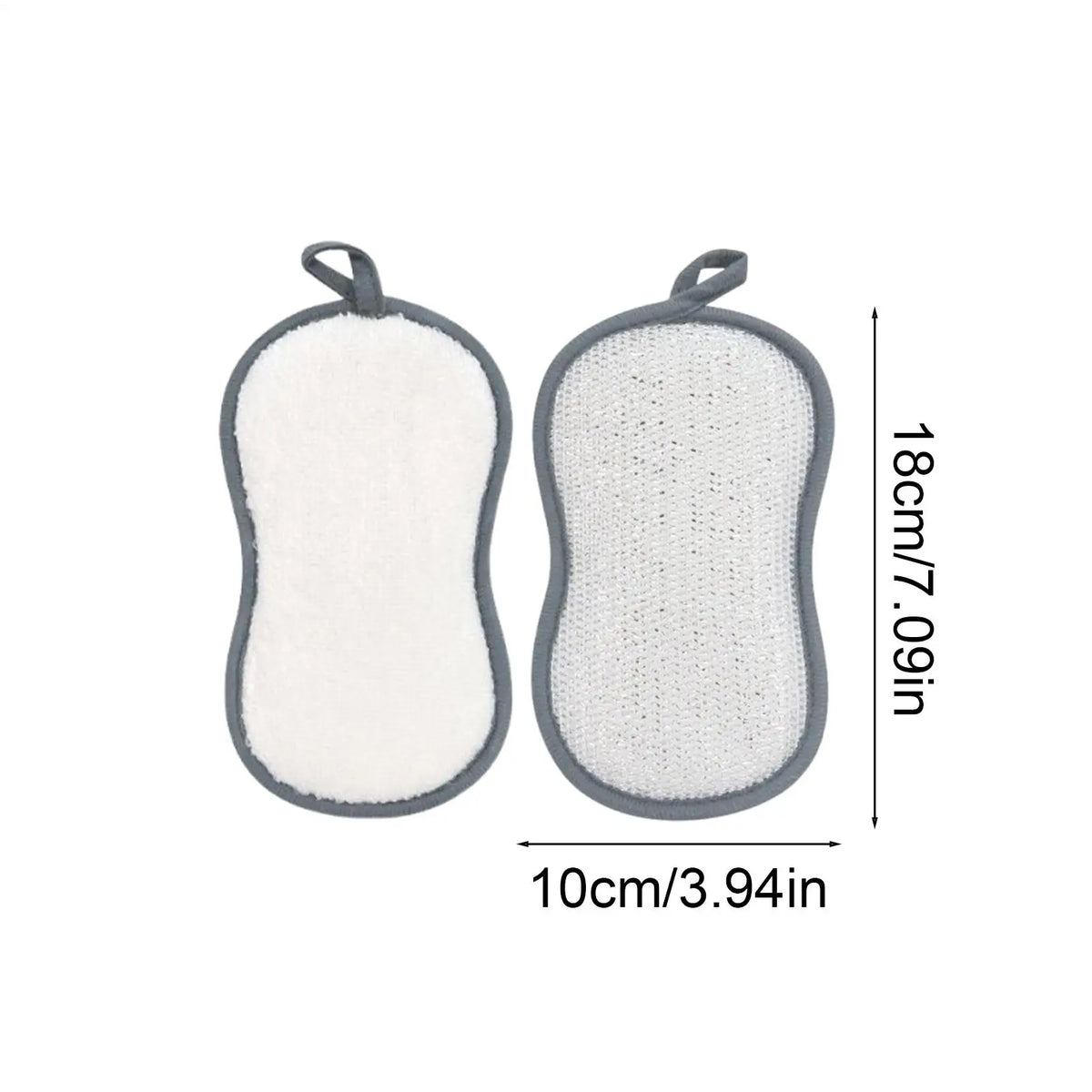 Double-Sided Dish Sponges Set of 6 – Washable Kitchen Scrubbers Kitchen Scrubber Sponge Qme