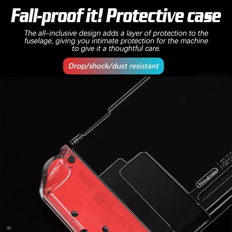 Nintendo Switch Clear TPU Protective Case – Ultra-Thin Cover Game Console Case Qme