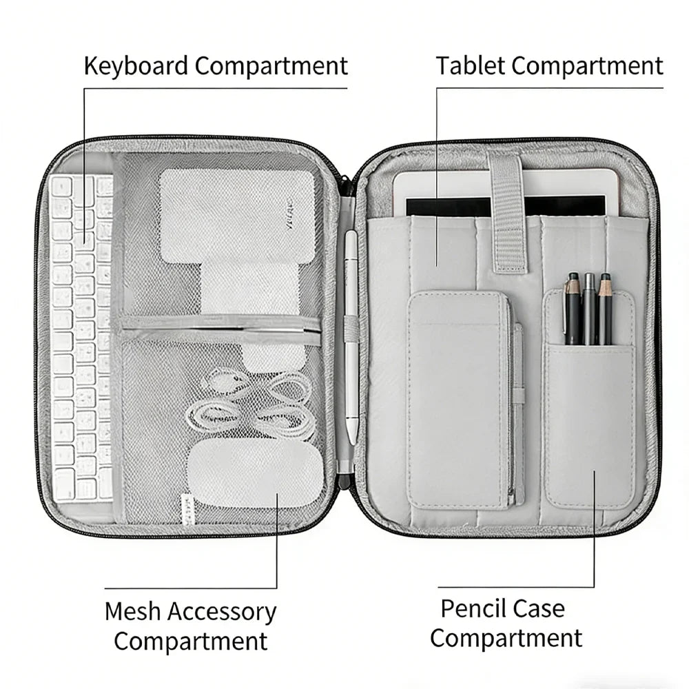 Waterproof 11" iPad Tablet Bag – Portable Oxford Carry Pouch Tablet Carry Bag Qme