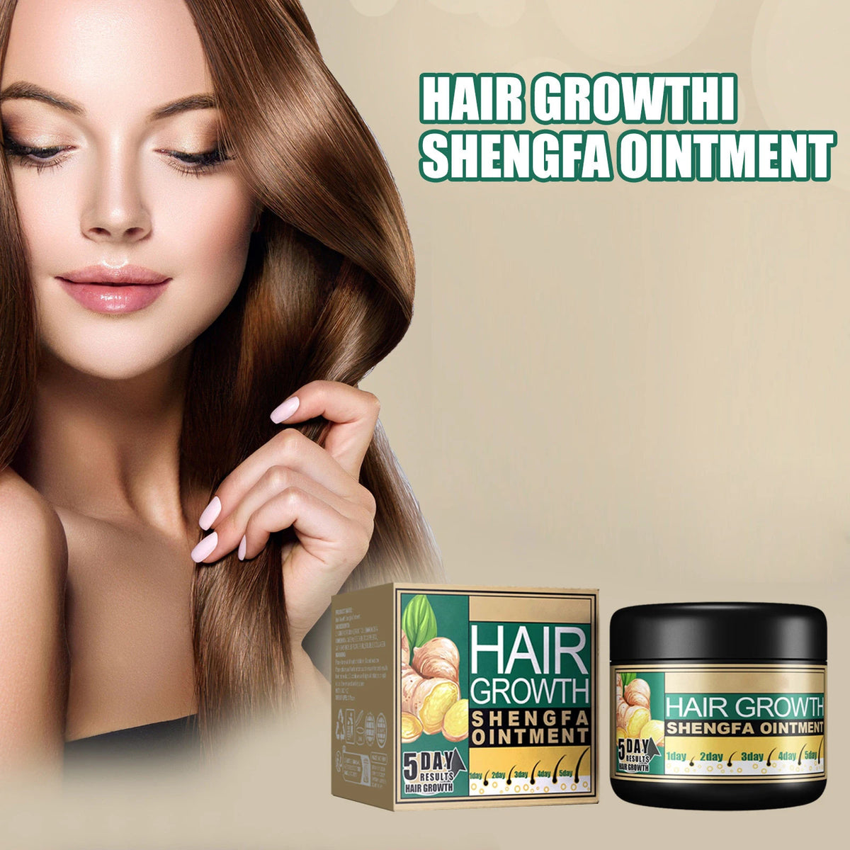 Ginger Hair Growth Cream – Scalp Nourishing Strengthener 30g Hair Growth Cream Qst