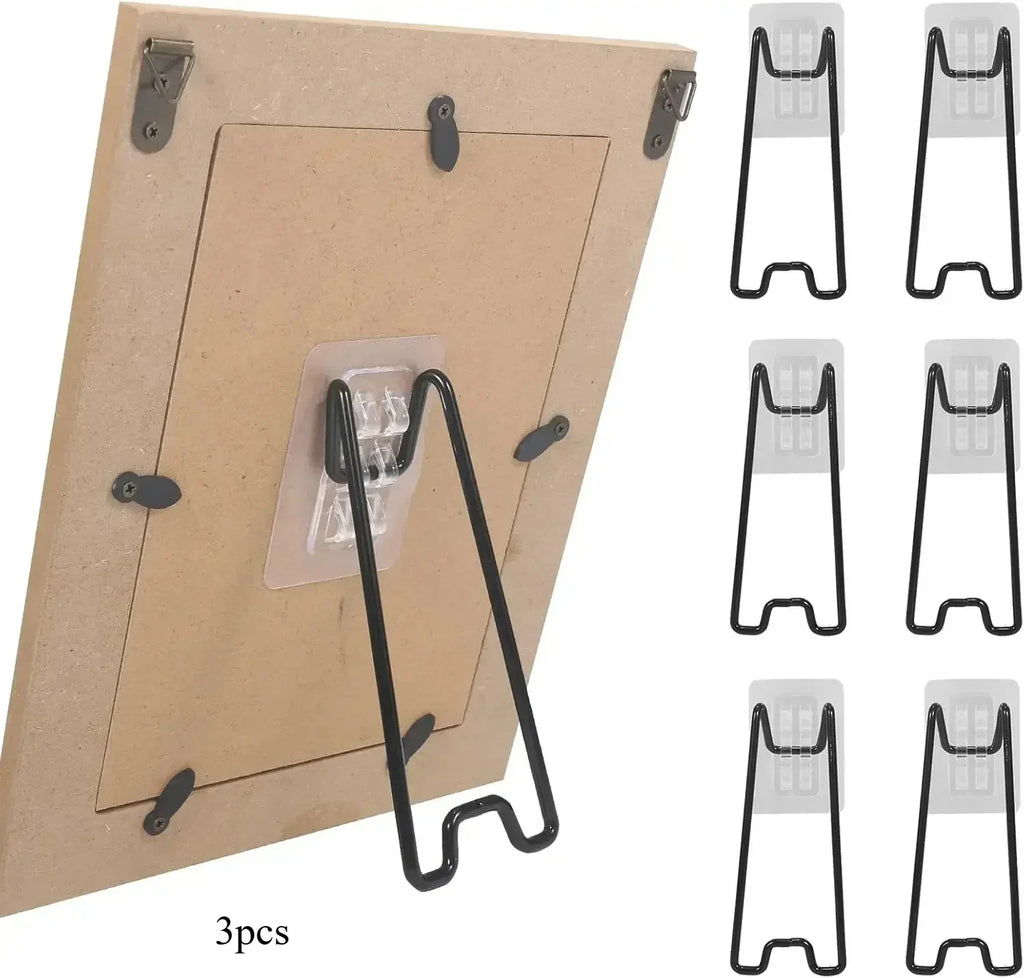 Stainless Steel Self-Adhesive Desktop Frame Bracket Art Stand Desktop Frame Stand Qme
