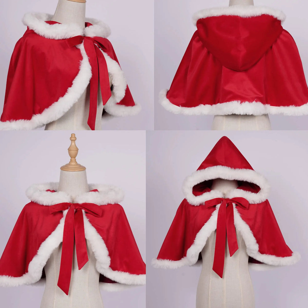 Women's Christmas Santa Lolita Dress – Red, Green & Purple Christmas Costume Dress Qme