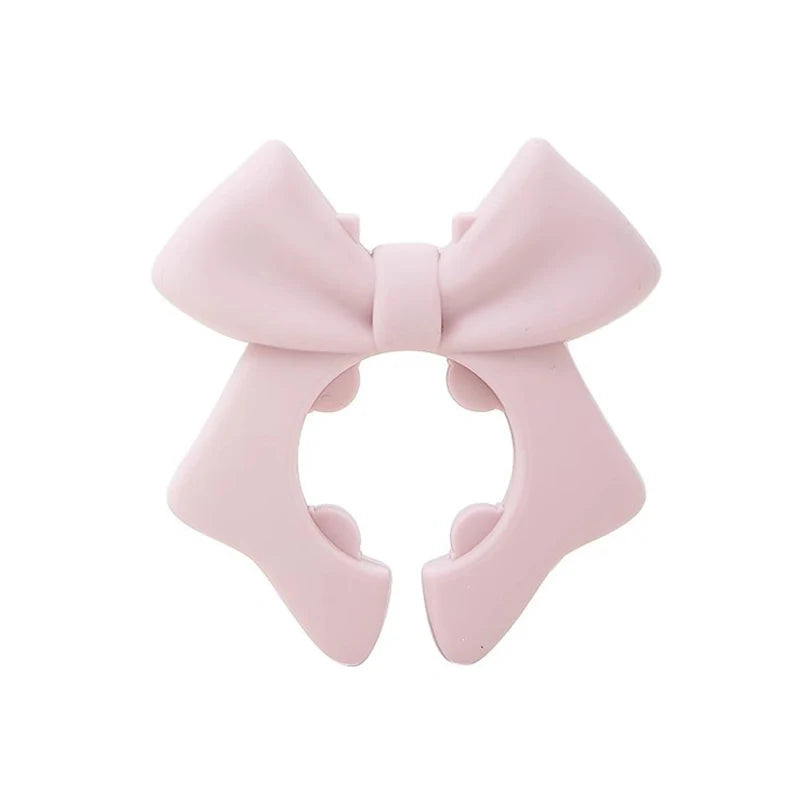 Silicone Bow Spoon Rest & Pot Clip Utensil Holder Utensil Holder Qst Pink