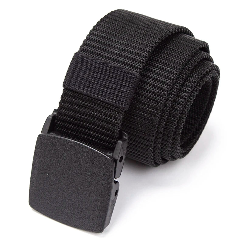 Men's Automatic Buckle Nylon Canvas Web Belt | 2 Colors Casual Web Belt Qme