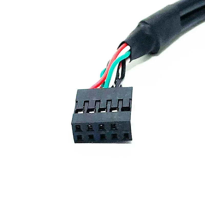 Dual Port USB 2.0 Internal 9-Pin Header Adapter Cable 1FT USB Header Adapter Qme