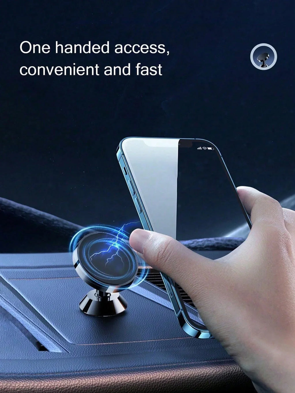 360° Magnetic Car Phone Holder Dashboard Mount | Universal Car Phone Mount Qme