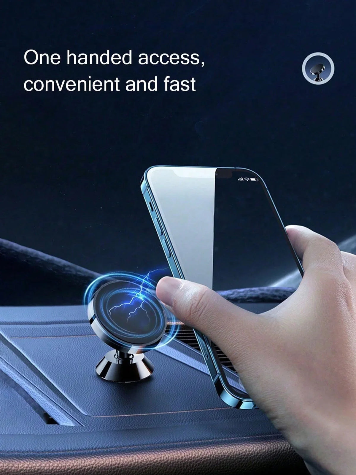 360° Magnetic Car Phone Holder Dashboard Mount | Universal Car Phone Mount Qme