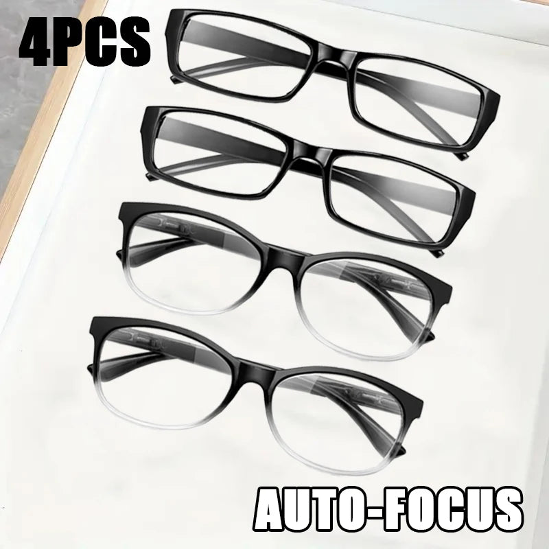 VOPHA Auto Focus Reading Glasses Clear Lens Unisex – L1 Reading Glasses Qst 4pcs