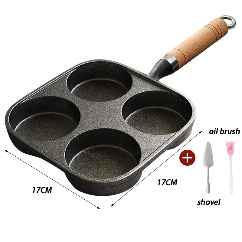 4-Hole Nonstick Egg Frying Pan – Omelet Pan for Gas Stove Nonstick Egg Pan Qme B