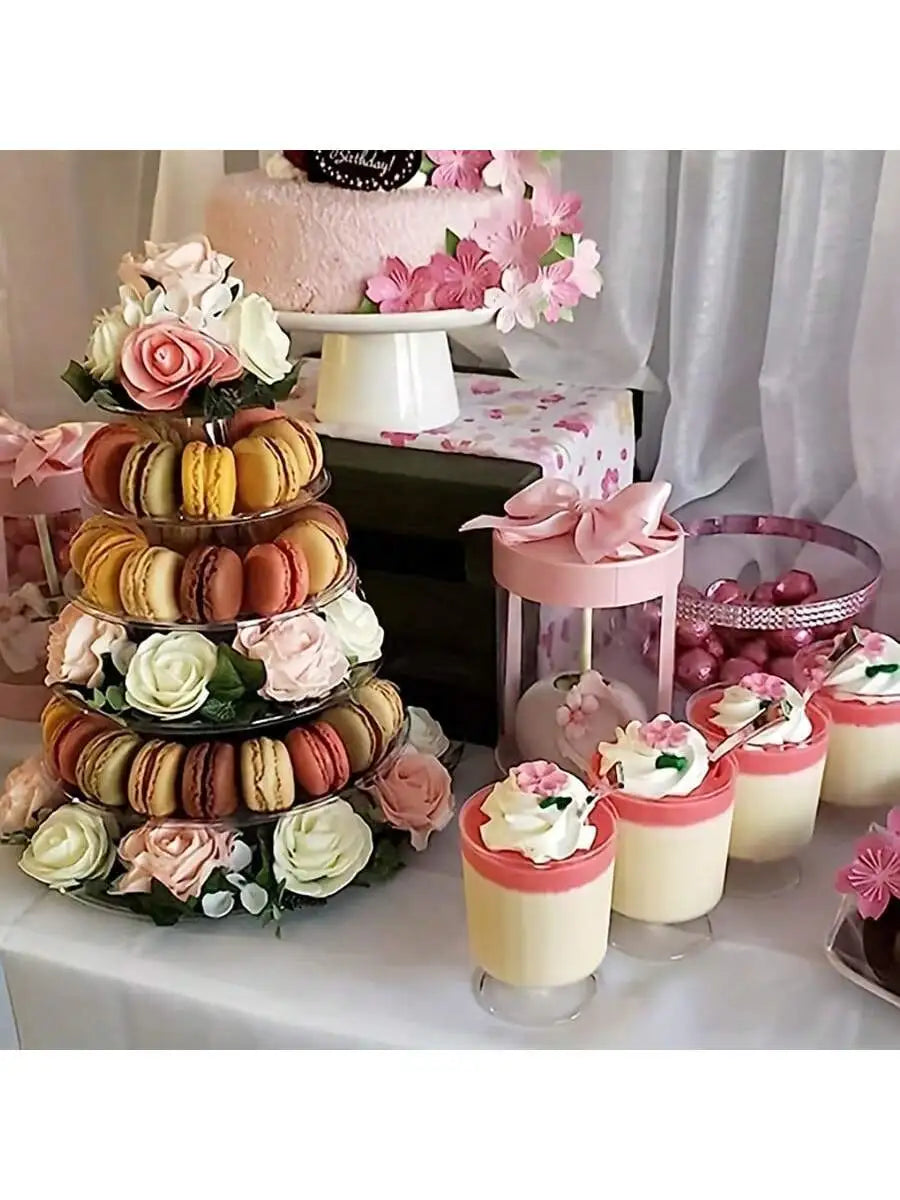 4–6 Layer Macaron Pastry Display Rack | Tiered Dessert Stand Tiered Dessert Stand Qme