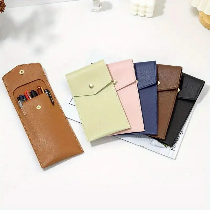 PU Leather Pencil Case & Glasses Holder | 12 Colors Pencil & Glasses Case Qme