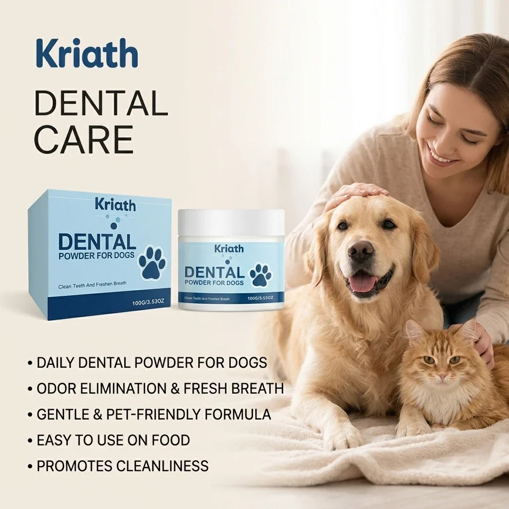 Pet Teeth Cleaning Powder – Plaque & Tartar Remover for Dogs Pet Dental Powder Qme Default Title