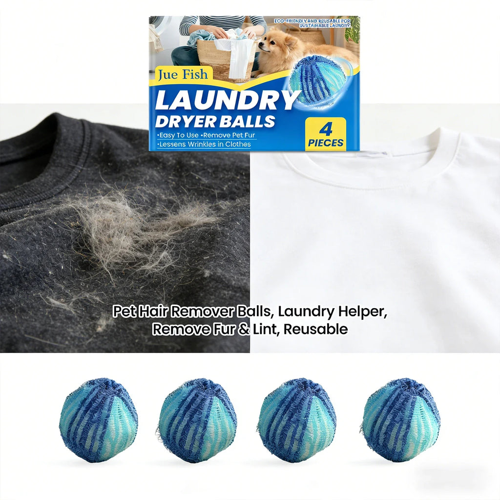 Reusable Pet Hair Removal Ball for Laundry – Gentle & Effective Laundry Cleaning Ball Qme